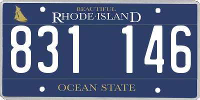 RI license plate 831146