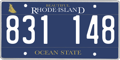 RI license plate 831148
