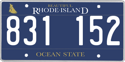 RI license plate 831152