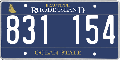 RI license plate 831154