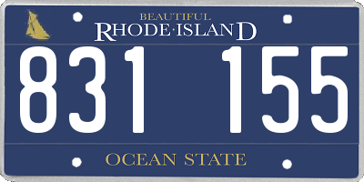 RI license plate 831155