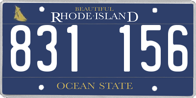 RI license plate 831156