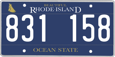 RI license plate 831158