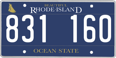 RI license plate 831160