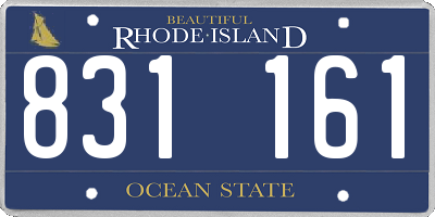 RI license plate 831161