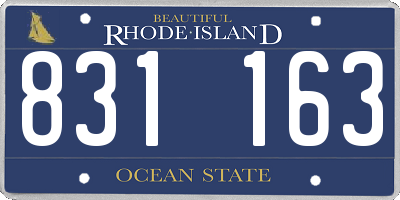 RI license plate 831163
