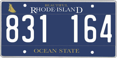 RI license plate 831164