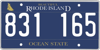 RI license plate 831165