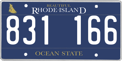 RI license plate 831166