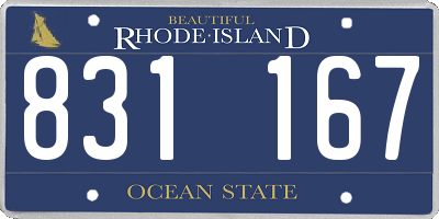 RI license plate 831167
