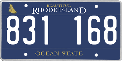 RI license plate 831168