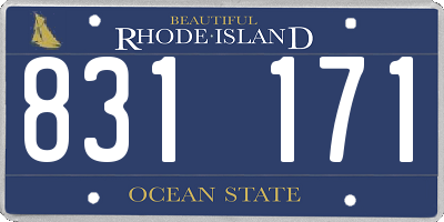 RI license plate 831171