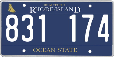 RI license plate 831174
