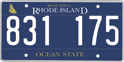 RI license plate 831175