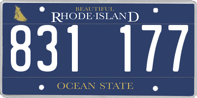 RI license plate 831177