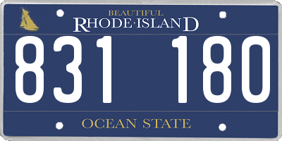 RI license plate 831180