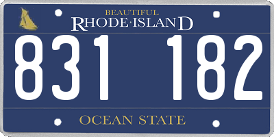 RI license plate 831182