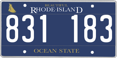 RI license plate 831183