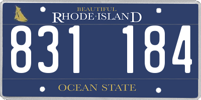 RI license plate 831184