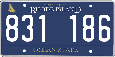 RI license plate 831186