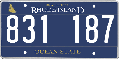 RI license plate 831187