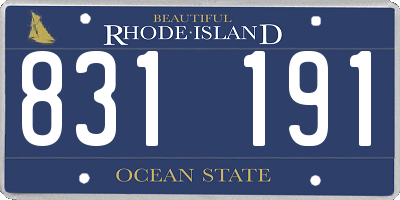 RI license plate 831191