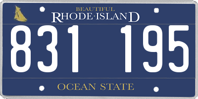 RI license plate 831195