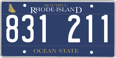 RI license plate 831211