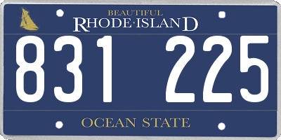 RI license plate 831225