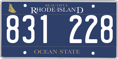 RI license plate 831228