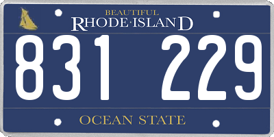 RI license plate 831229