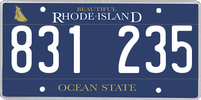 RI license plate 831235