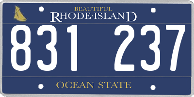RI license plate 831237