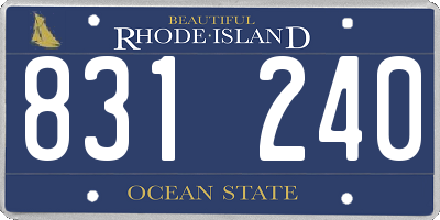 RI license plate 831240