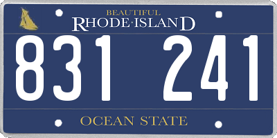 RI license plate 831241