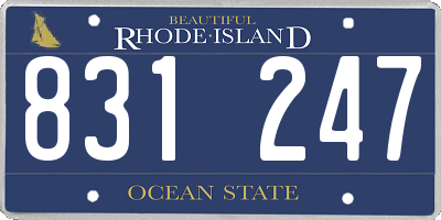 RI license plate 831247