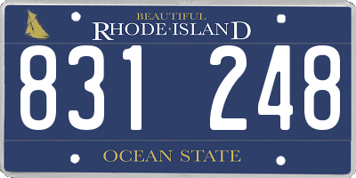 RI license plate 831248