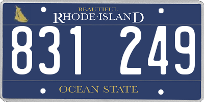 RI license plate 831249