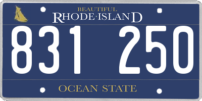 RI license plate 831250