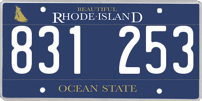 RI license plate 831253