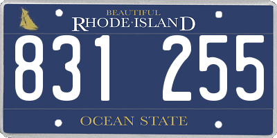 RI license plate 831255