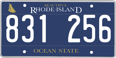 RI license plate 831256