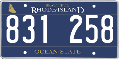 RI license plate 831258