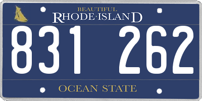 RI license plate 831262