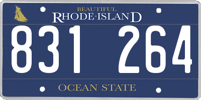 RI license plate 831264