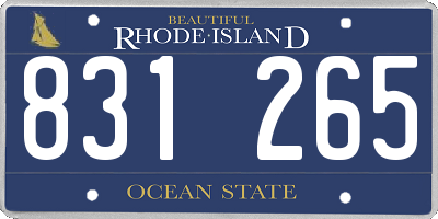 RI license plate 831265
