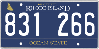 RI license plate 831266