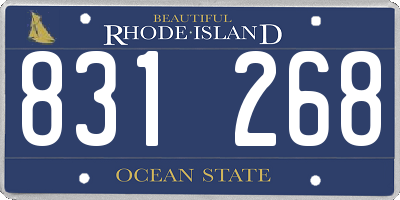 RI license plate 831268