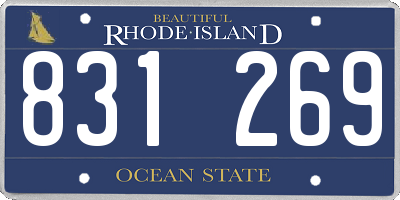 RI license plate 831269
