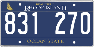 RI license plate 831270